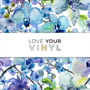 Blue Watercolour Florals Patterned Vinyl LYV_732